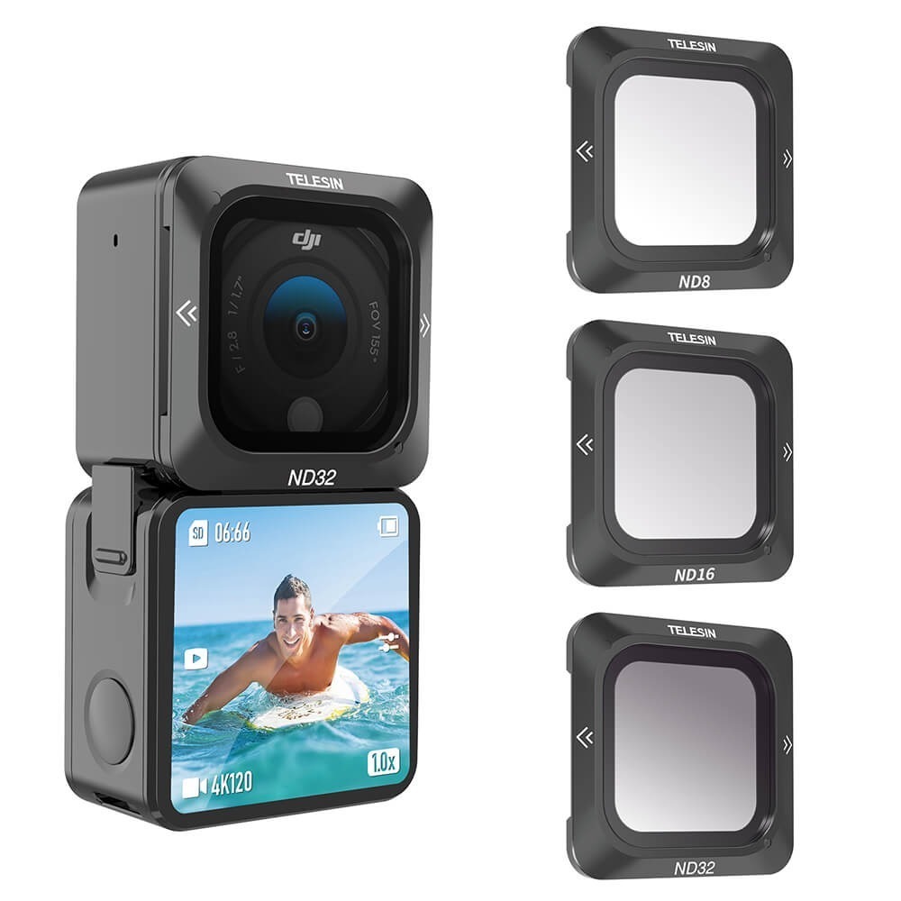 Kit de Filtros ND para DJI Action 2 - Telesin (ND8 / ND16 / ND32)