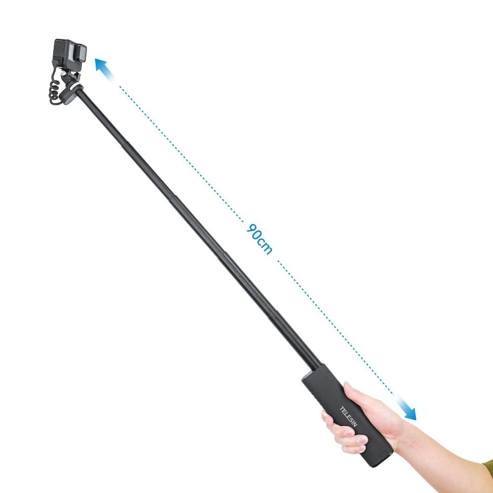 Bastão Extensor com Power Bank Integrado 10000mAh para GoPro - Telesin