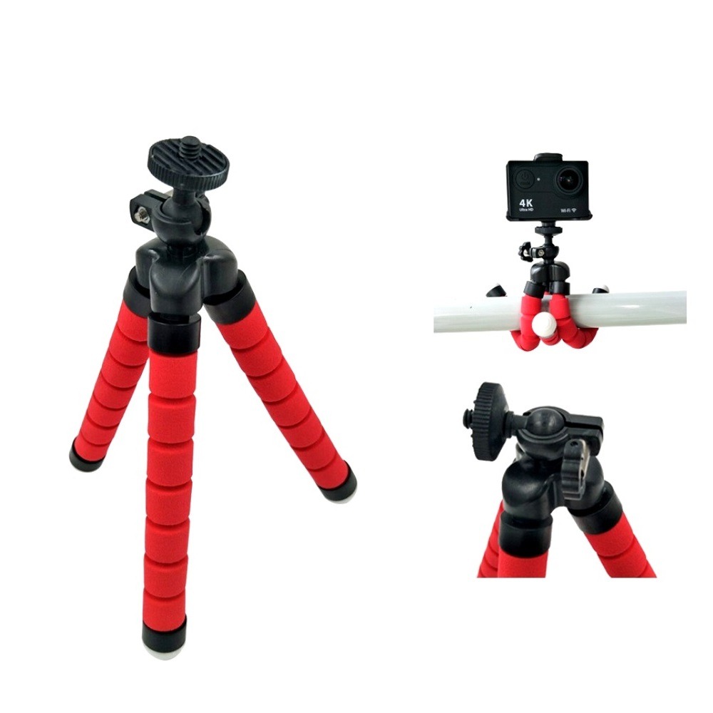 Mini Tripé Flexível Octopus Para GoPro e Câmeras Compactas