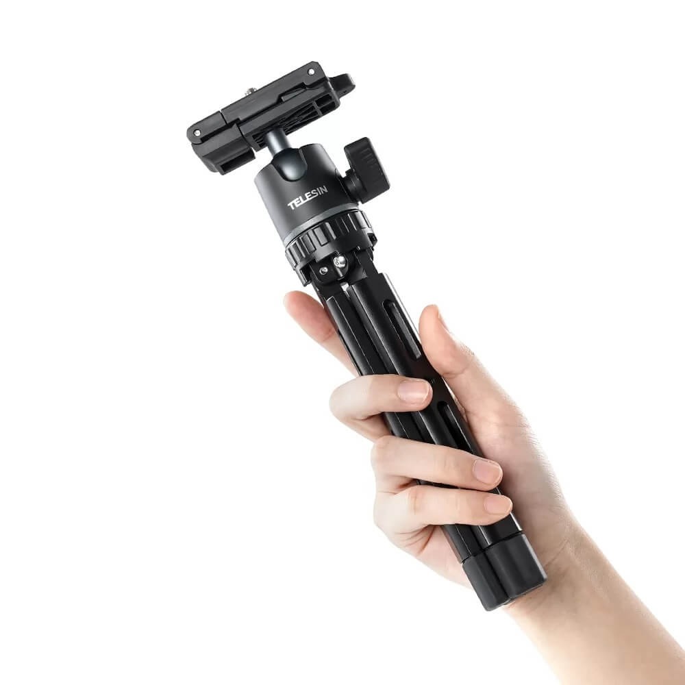 Tripé para Celular e Câmeras DSLR com Estrutura em Alumínio - Telesin
