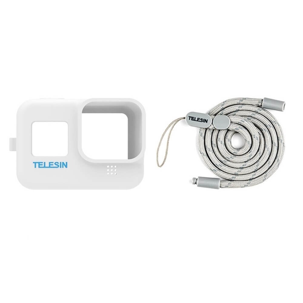 Capa de Silicone para GoPro Hero 8 Black + Cordão Ajustável Telesin