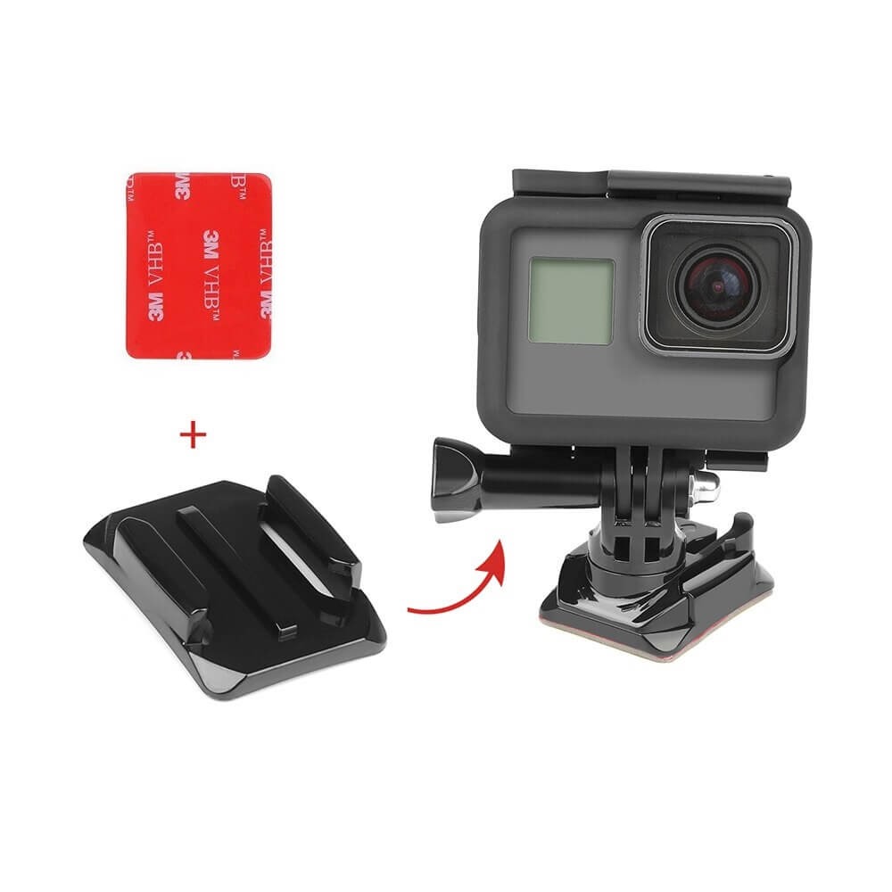 Kit de Suportes Adesivos Planos e Curvos para GoPro e Câmeras Similares - Telesin