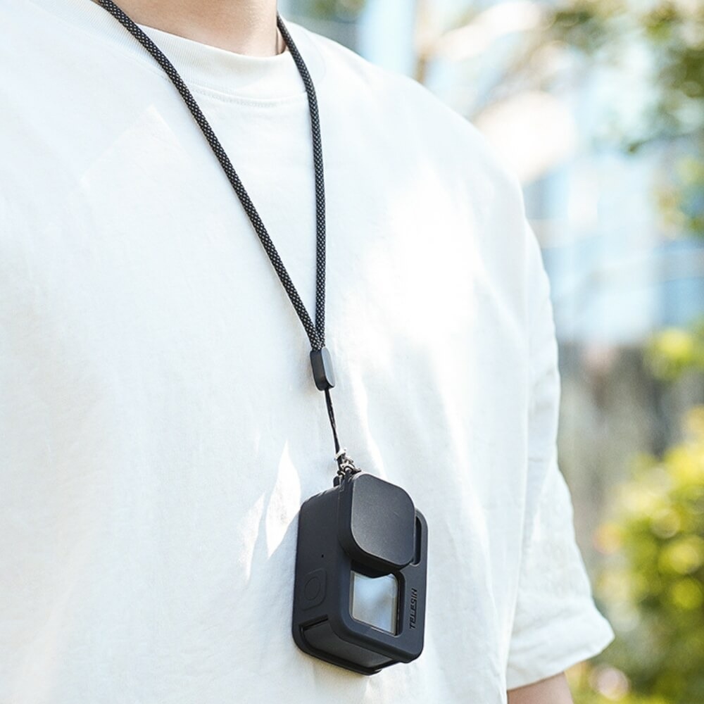 Capa de Silicone para GoPro Hero 13/12/11/10/9 Black + Tampa para Lente - Telesin