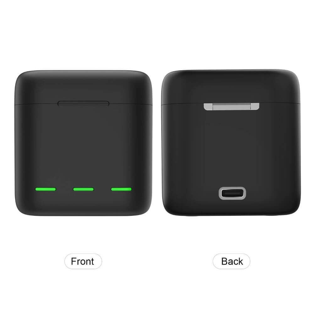 Carregador Triplo para GoPro Hero 12 / 11 / 10 / 9 Black - Telesin Box Design