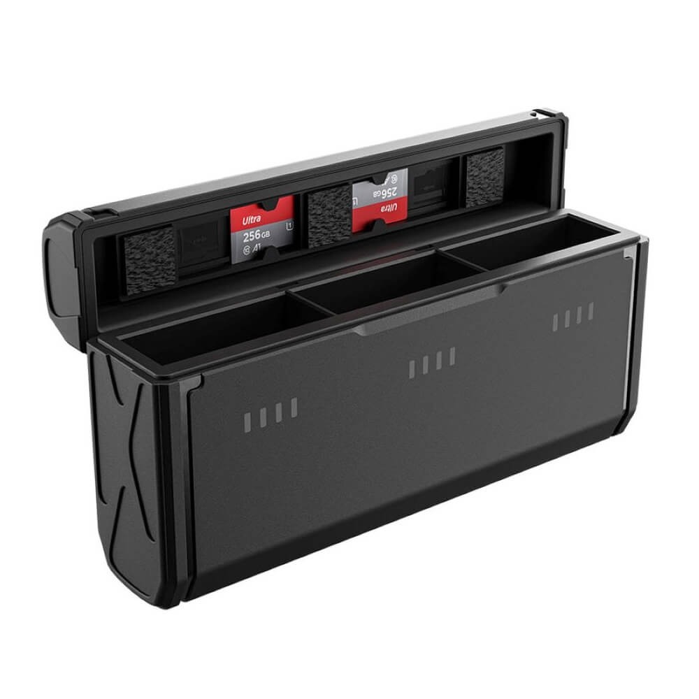Carregador Triplo Multifuncional para GoPro Hero 12 / 11 / 10 / 9 Black - Telesin
