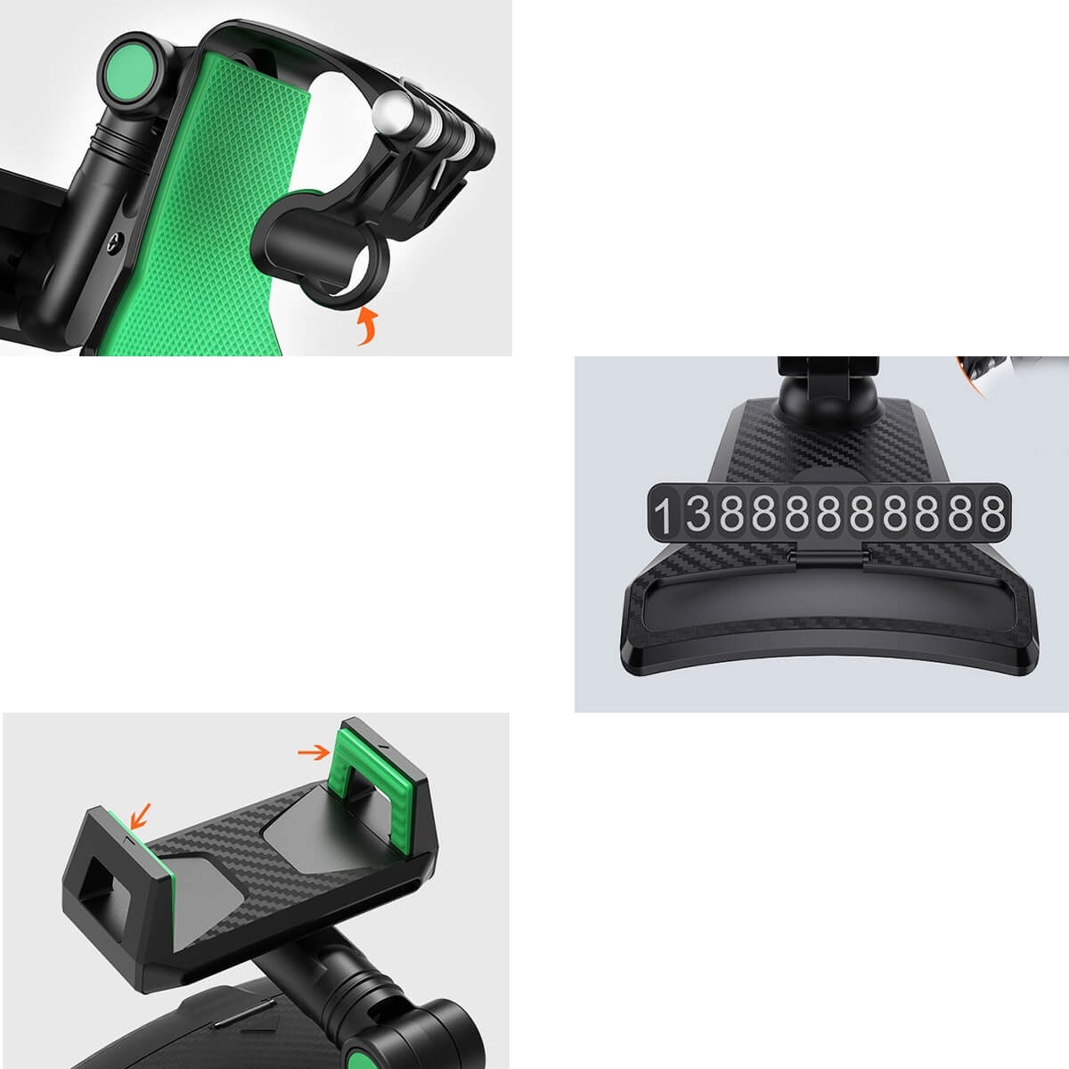 Suporte de Celular para Painel / Retrovisor / Quebra-Sol de Carro