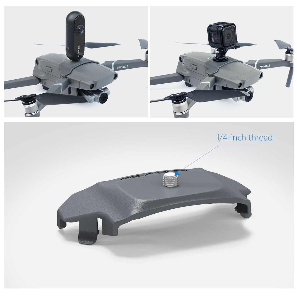 Suporte Conector com Encaixe 1/4 Polegadas para DJI Mavic 2 - Pgytech