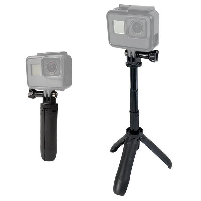 Mini Bastão de Mão Tripé para GoPro e Câmeras Compactas