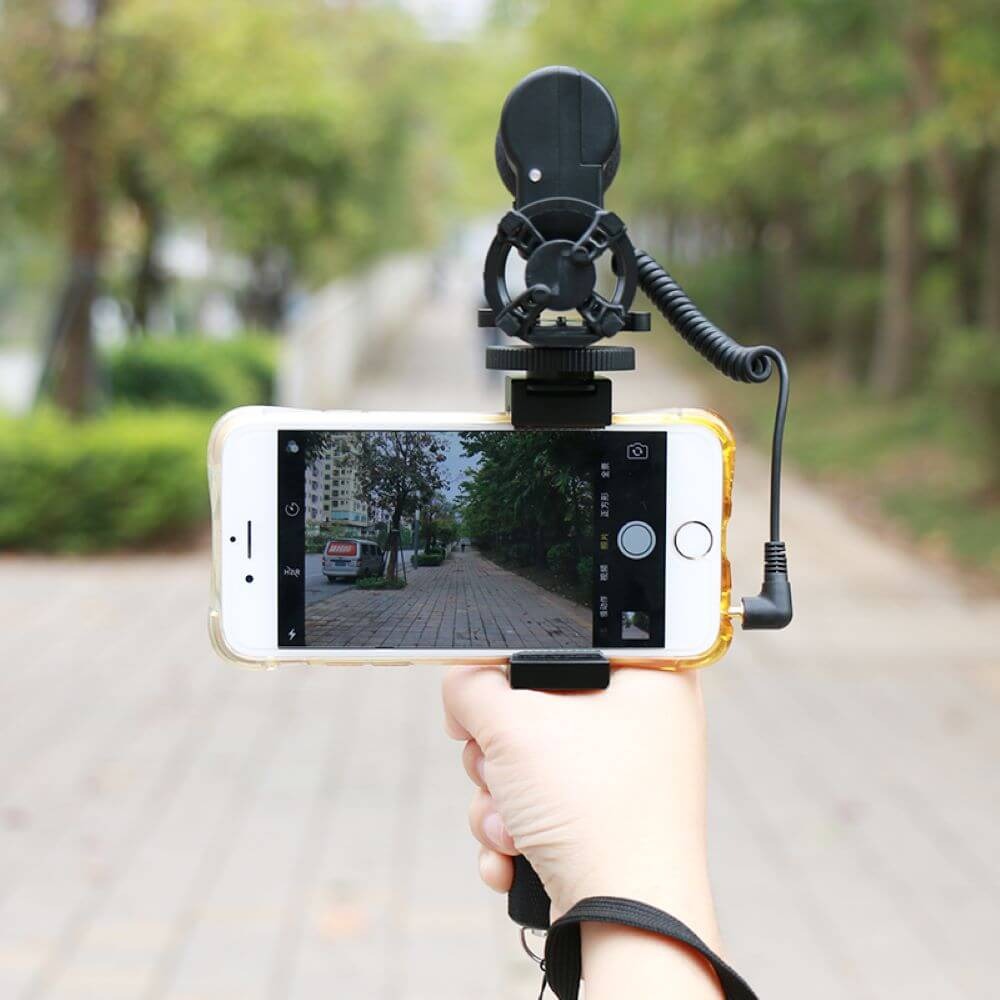 Kit Vlog para Celular (Bastão + Suporte + Placa de Montagem) - Apexel