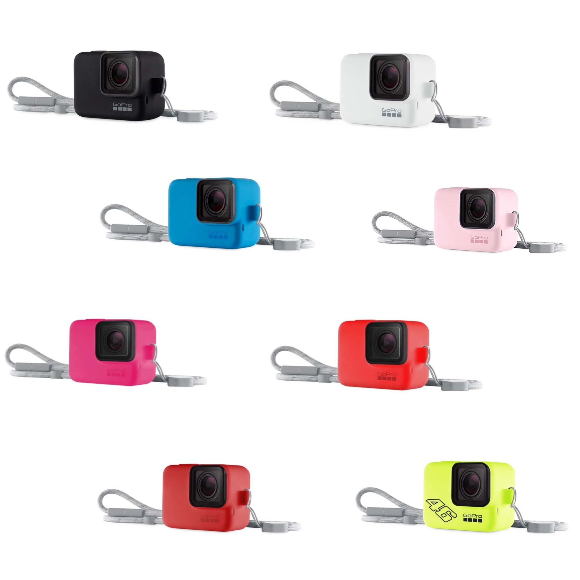 Capa Silicone GoPro Hero 7 6 5 Black + Cordão Ajustável - Sleeve + Lanyard