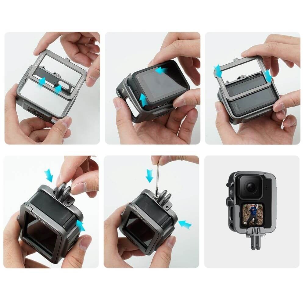 Suporte Frame Horizontal e Vertical para GoPro Hero 13 / 12 / 11 / 10 / 9 Black - Telesin