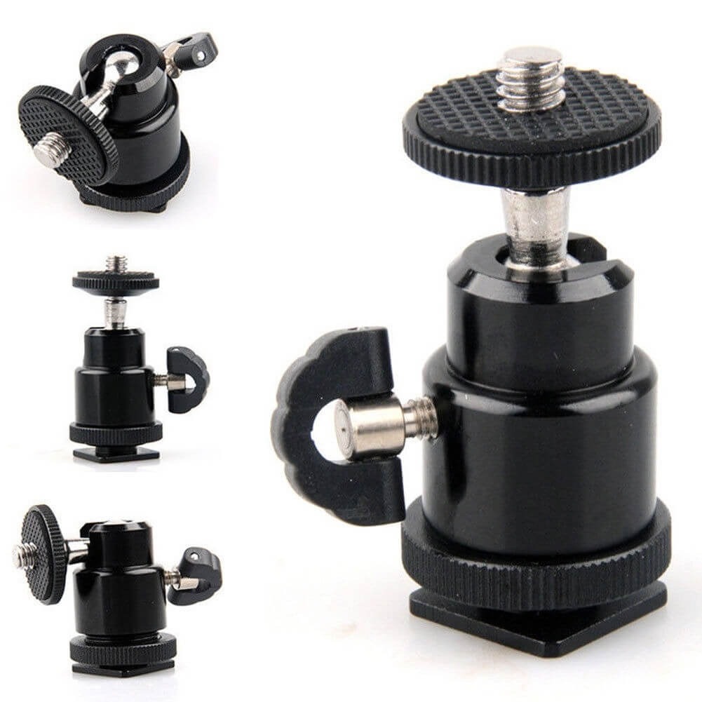 Adaptador Giratório Ball Head com Encaixe Sapata e 1/4 Polegadas