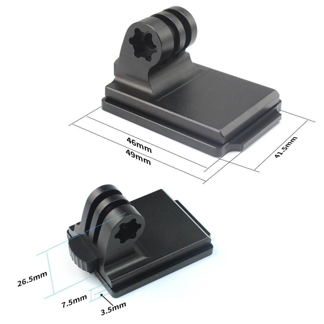 Suporte em Alumínio para GoPro em Capacete Tático com Base NVG