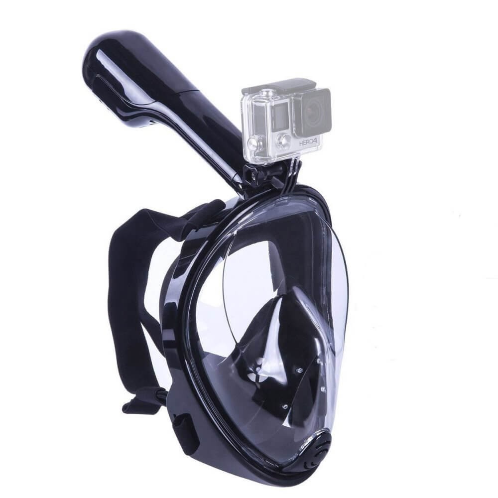 Máscara Mergulho Livre Snorkeling Full Face para GoPro Tamanho L/XL