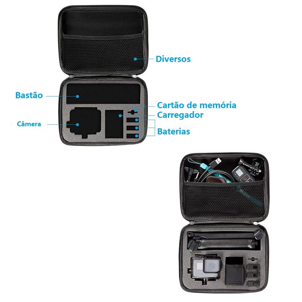 Maleta para GoPro e Câmeras Similares Tamanho Médio - FUNPro