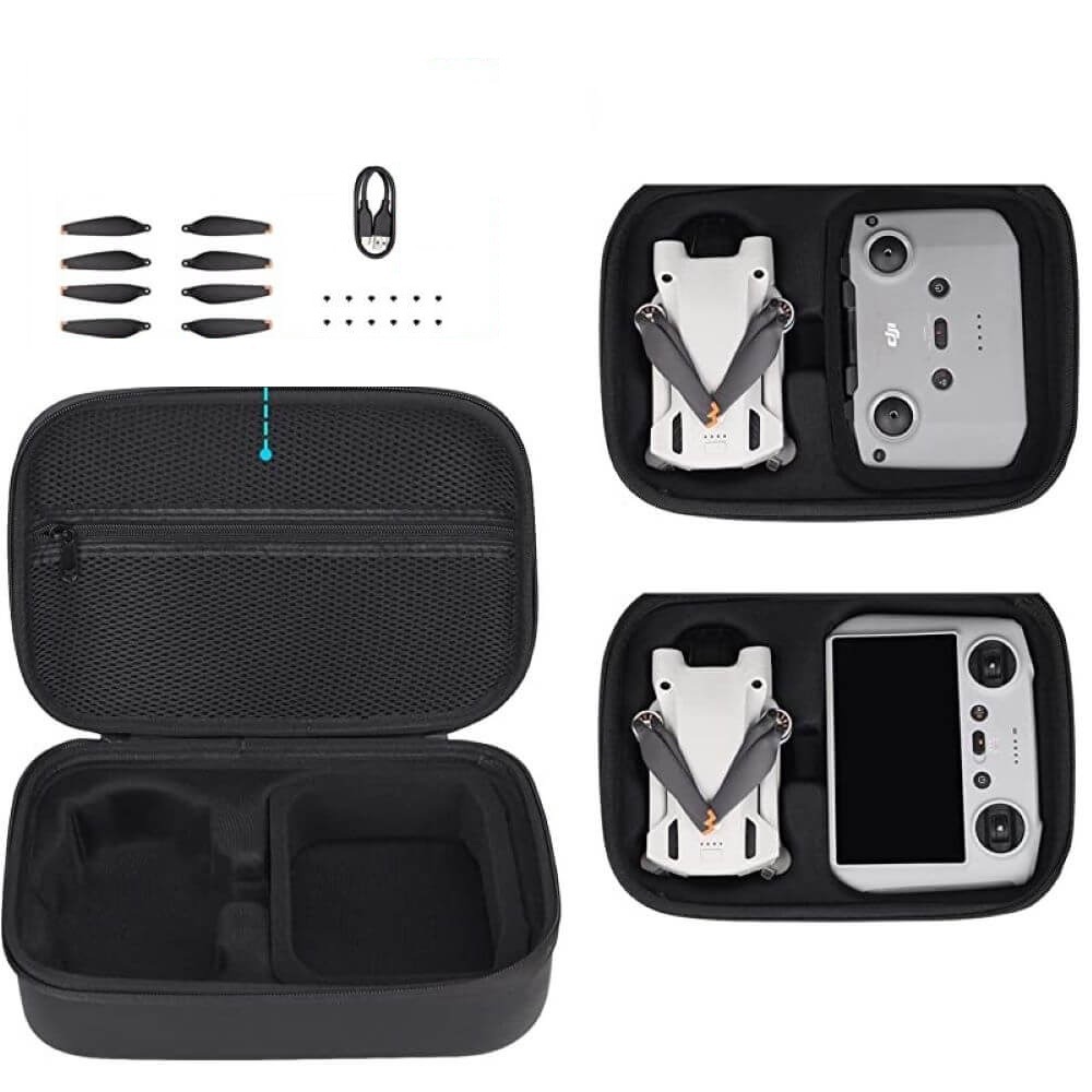 Mini Maleta para Drone DJI Mini 3 Pro e Controle - Cor Preto