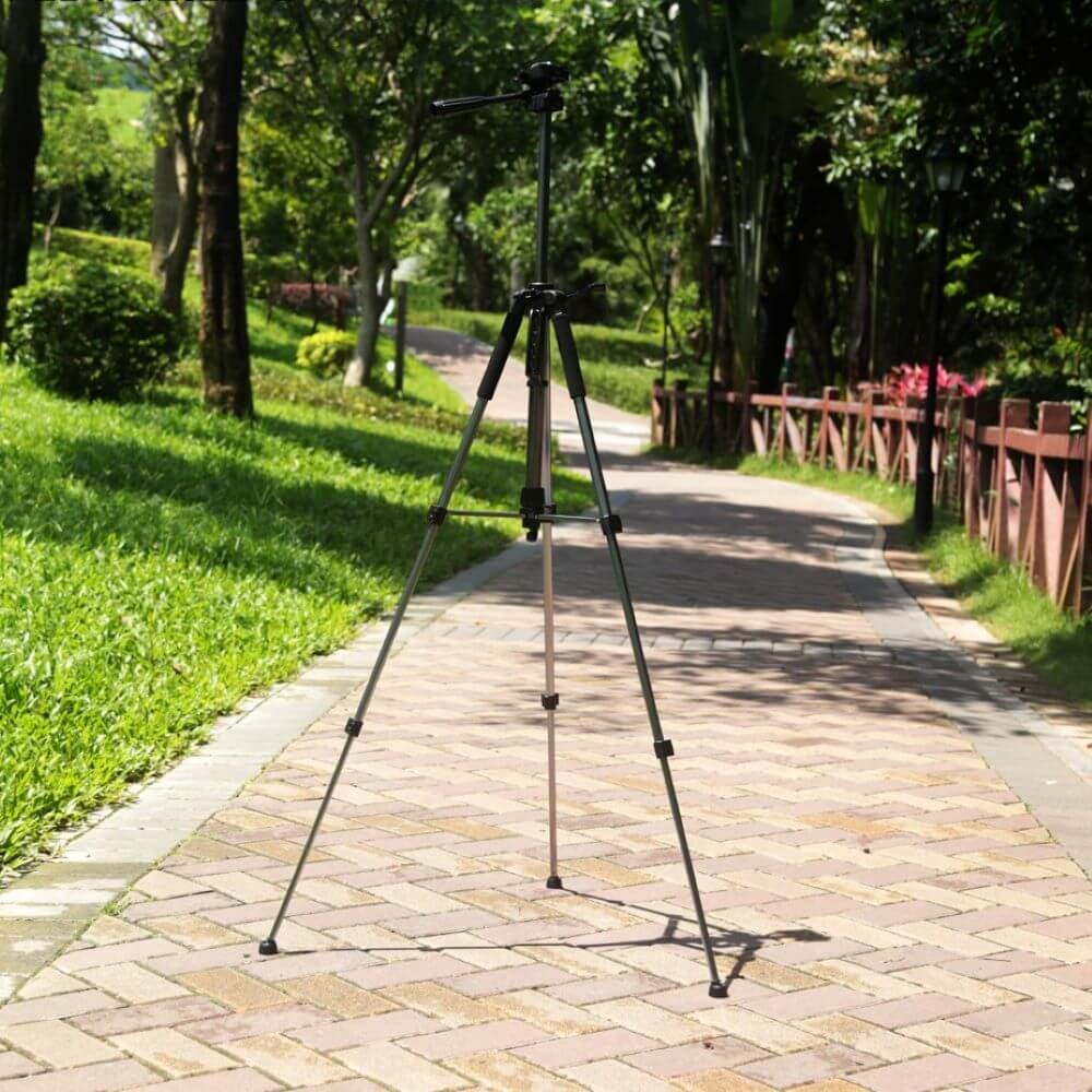 Tripé Fotográfico Profissional em Alumínio para Câmeras e Iluminação - 1,50m