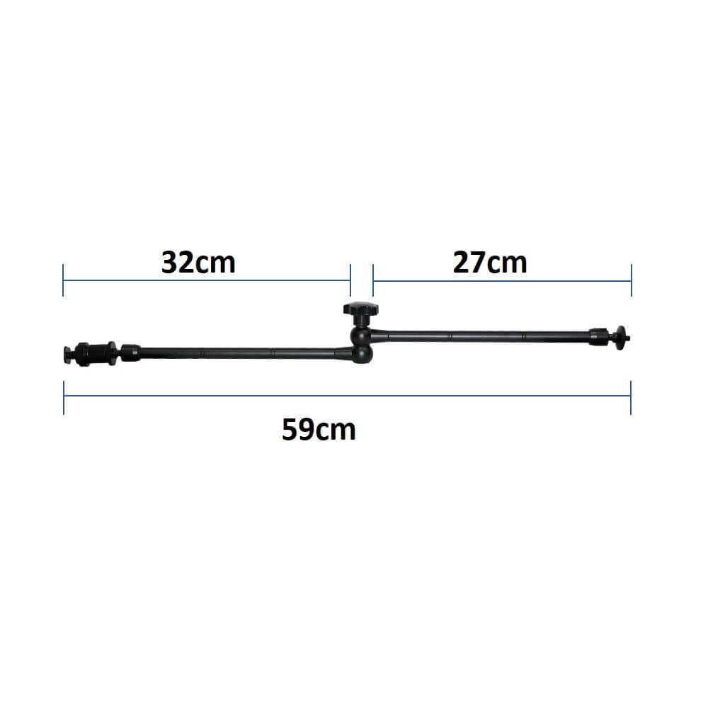 Haste Extensora Articulável 55cm com Encaixe 1/4 Polegadas