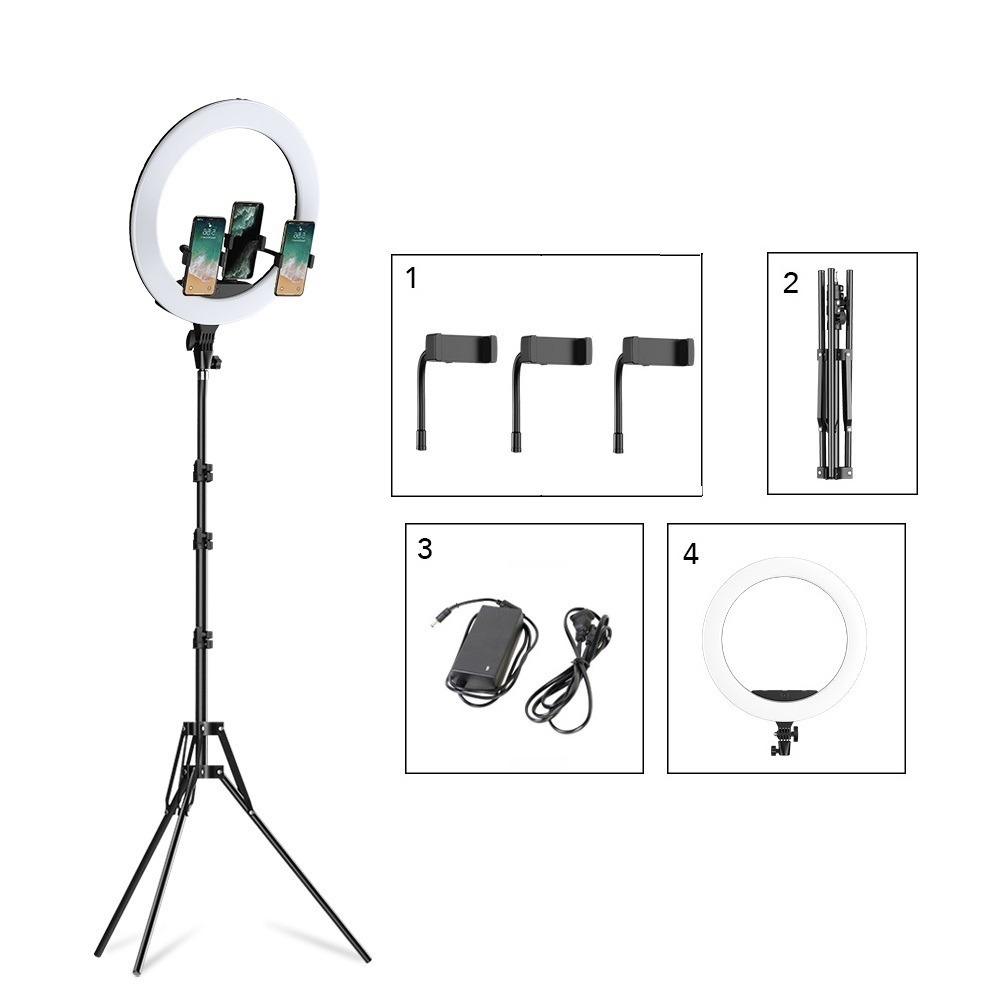 Iluminador Circular de Led Ring Light 45cm com Tripé de 2m - Apexel