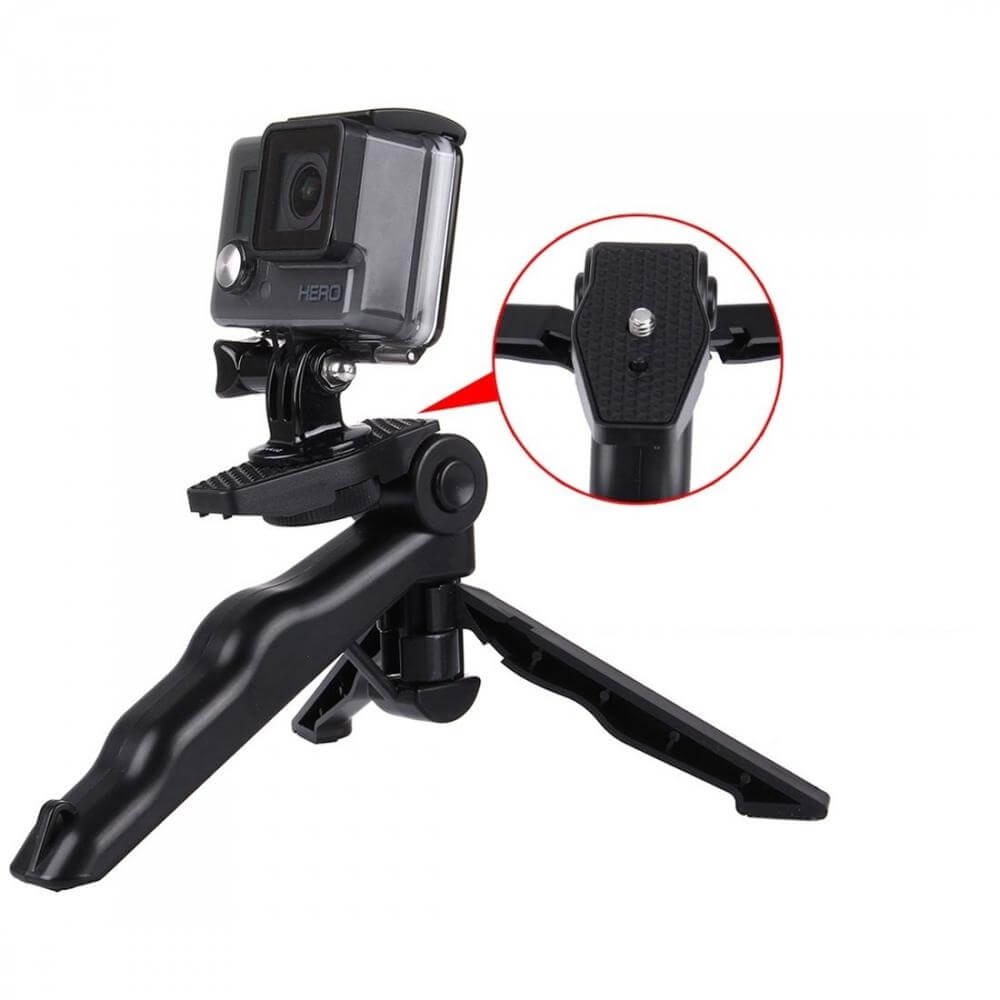Mini Bastão de Mão e Tripé Para GoPro e Câmeras Compactas