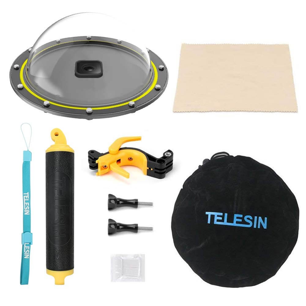 Dome para GoPro Hero 8 Black com Bastão e Gatilho - Telesin