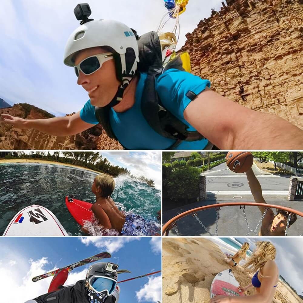Kit com 2 Suportes Adesivos Curvos Para GoPro e Câmeras Similares