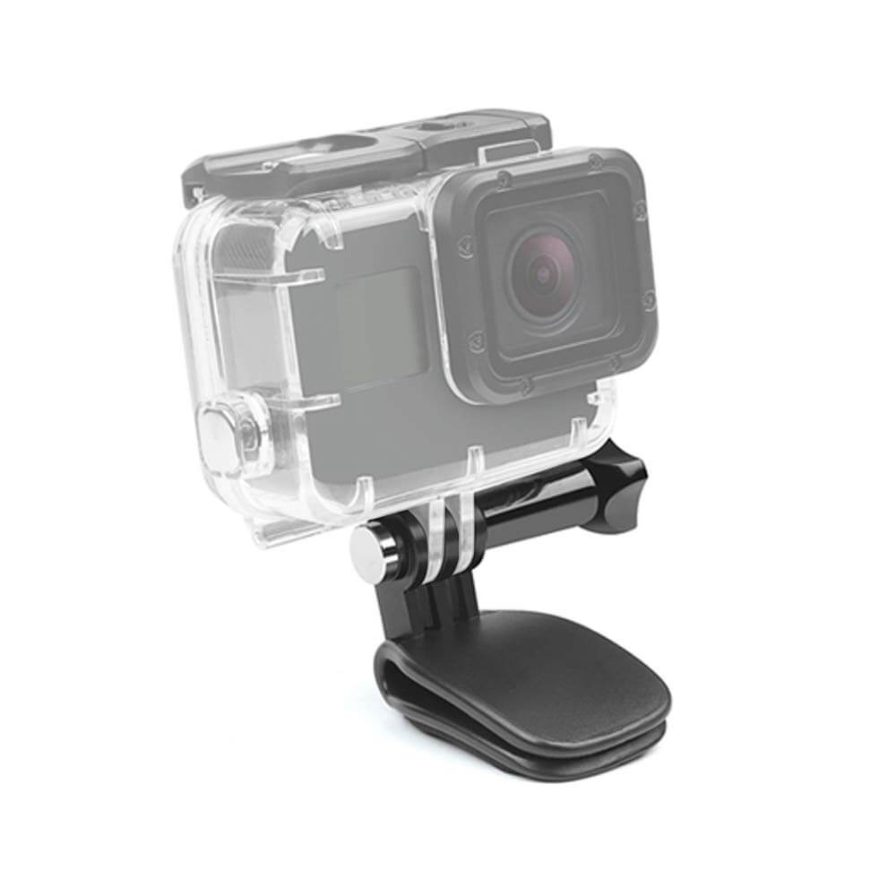 Suporte Clip Para GoPro e Câmeras Similares em Bonés e Alças de Mochila