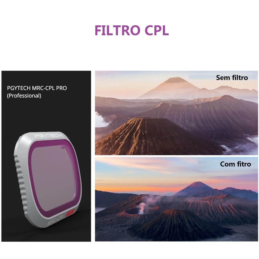 Filtro Polarizador para Drone DJI Mavic 2 Pro - Pgytech Professional