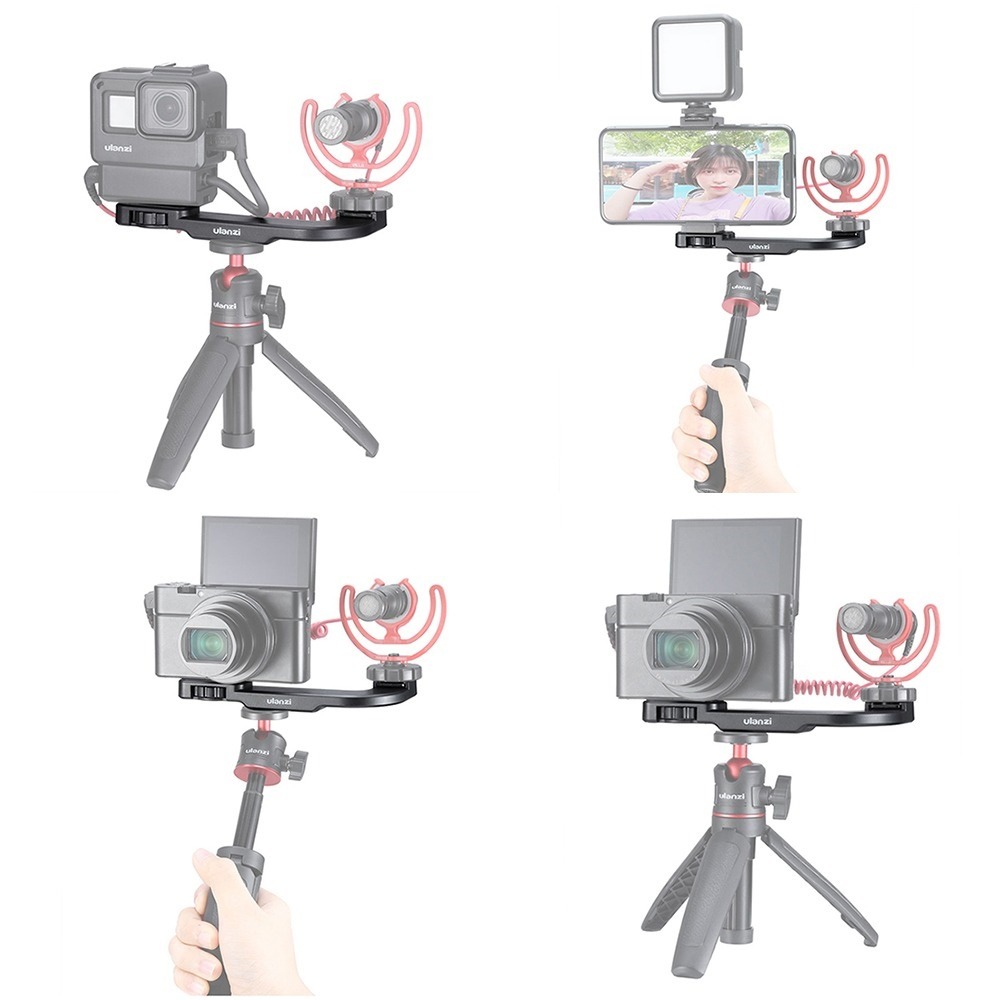 Suporte Duplo para Montagem de Câmeras / Microfones / Flashes - Ulanzi