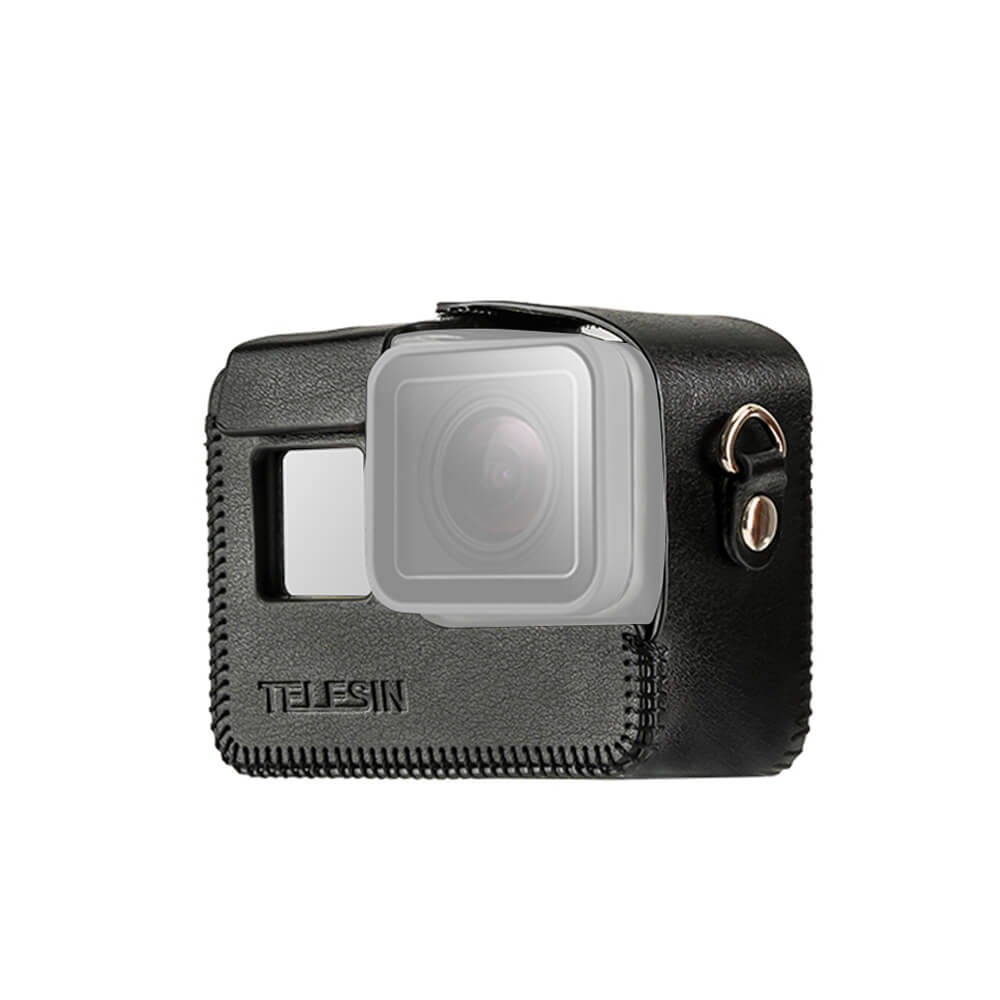 Case em Material Sintético para GoPro Hero 5 6 7 Black - Telesin Cor Preto