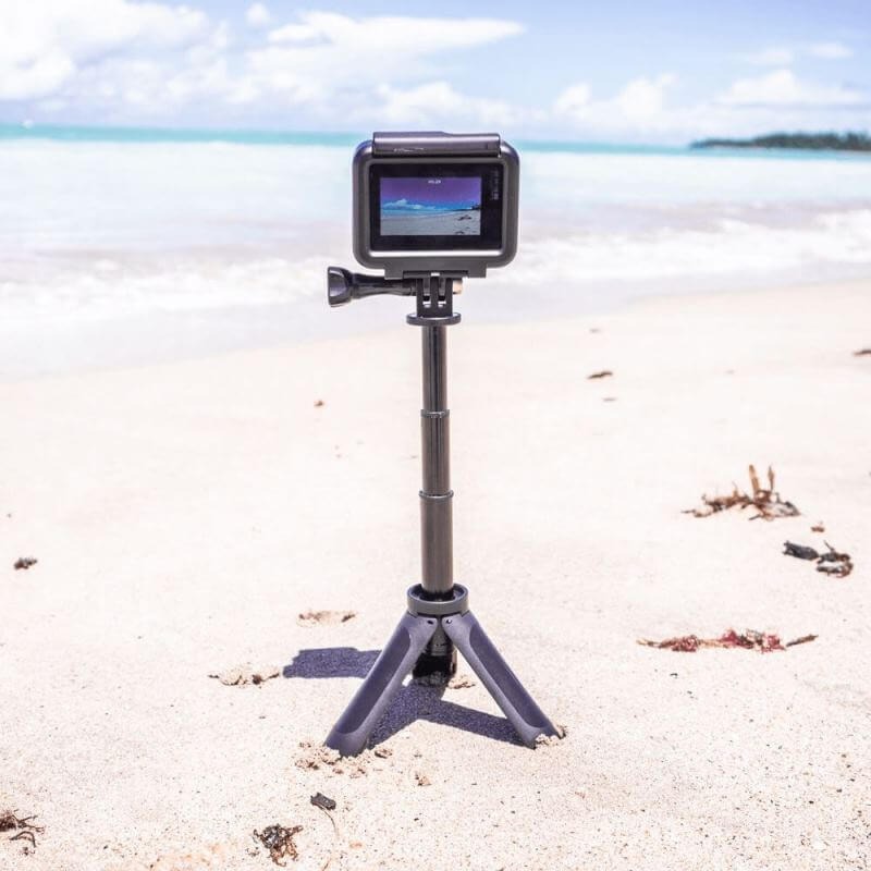 Mini Bastão de Mão Tripé para GoPro e Câmeras Compactas