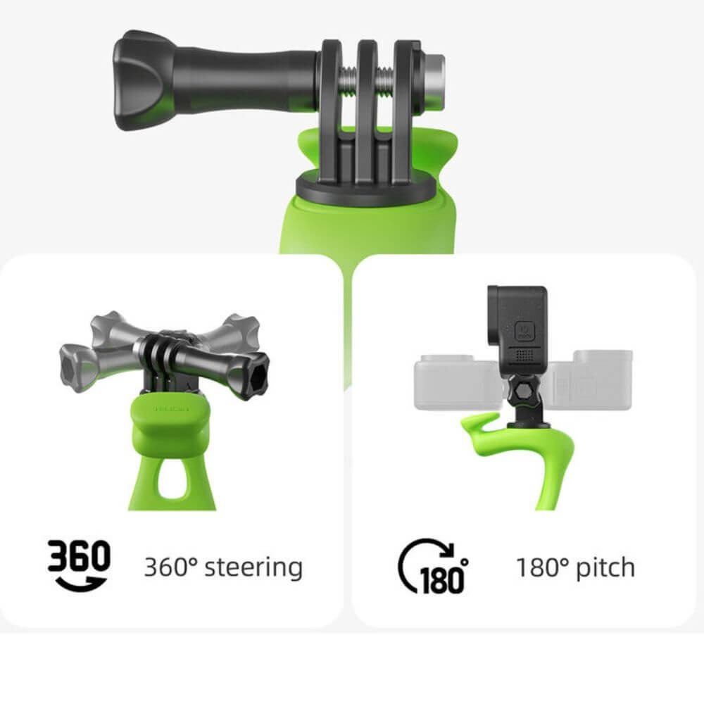 Suporte de Guidão ou Barra Tubular para GoPro Cor Verde - Telesin