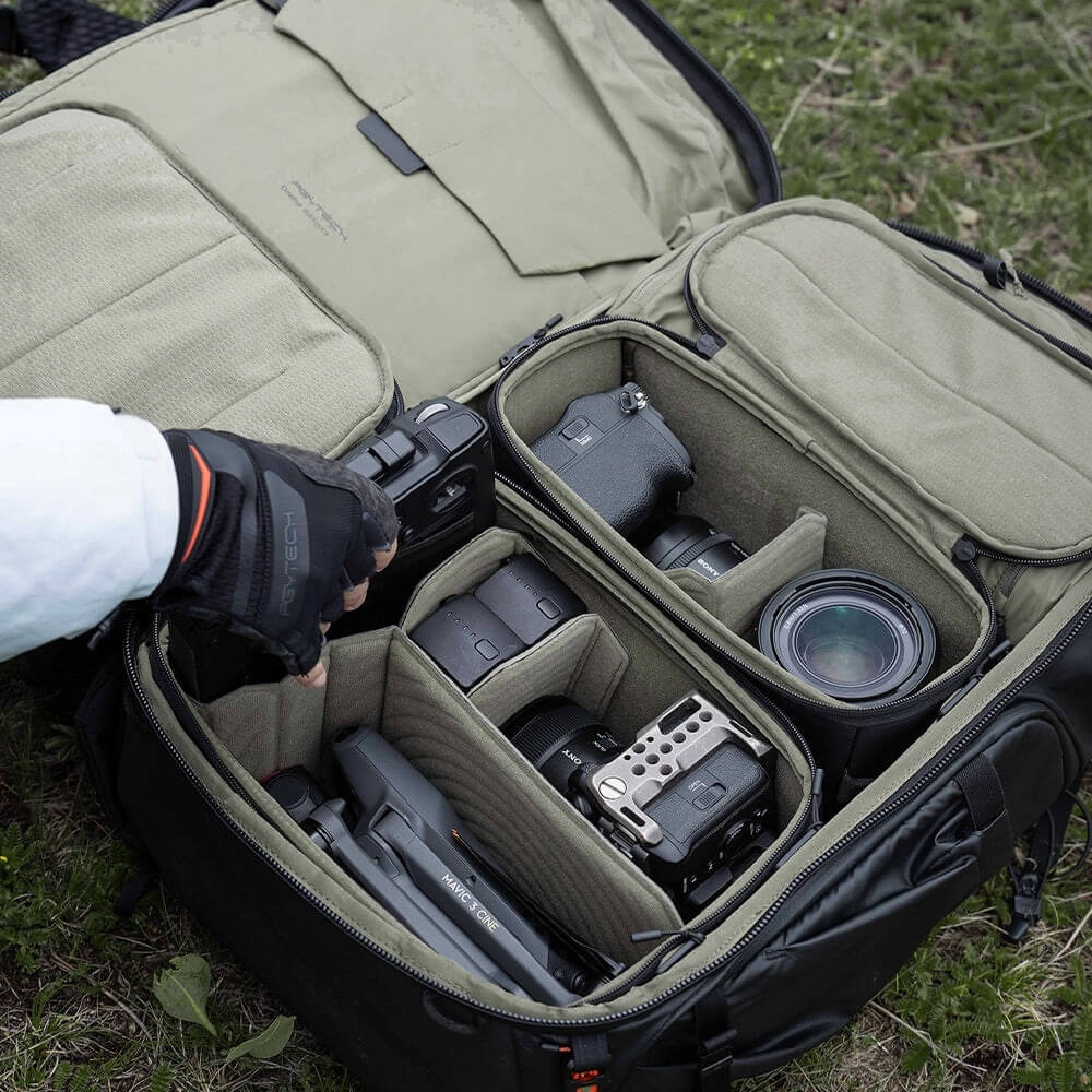 Mochila para Câmeras e Drones OnePro Flex 50L + Camera Insert M - Pgytech 50L (Space Black)
