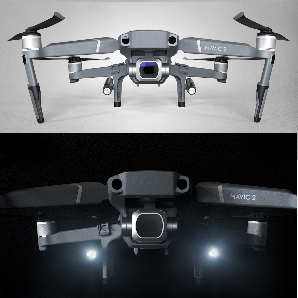 Extensor Trem de Pouso com Iluminação de Led para Drone DJI Mavic 2 - Pgytech