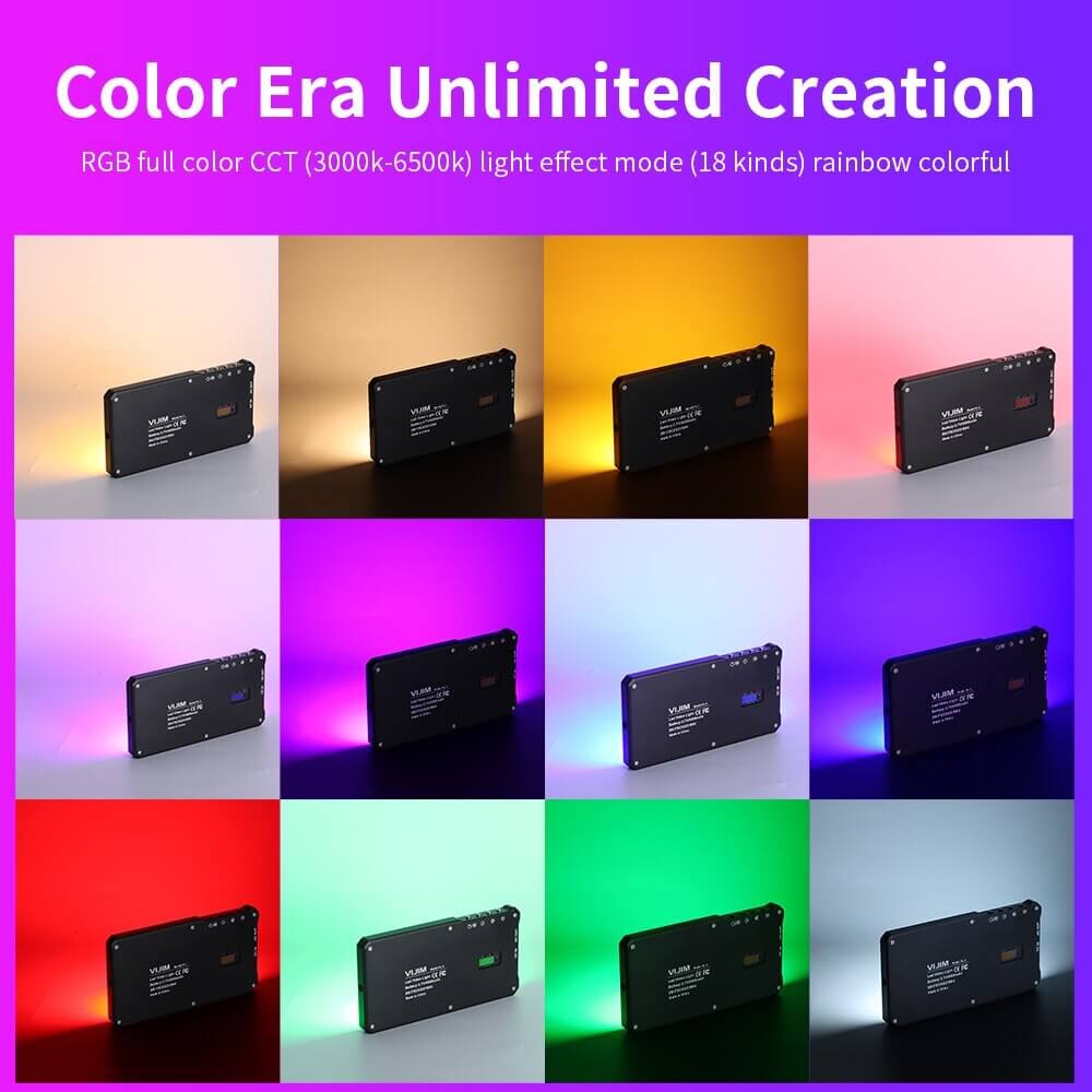 Iluminador de Led RGB para Câmeras / Celulares - Vijim VL-3