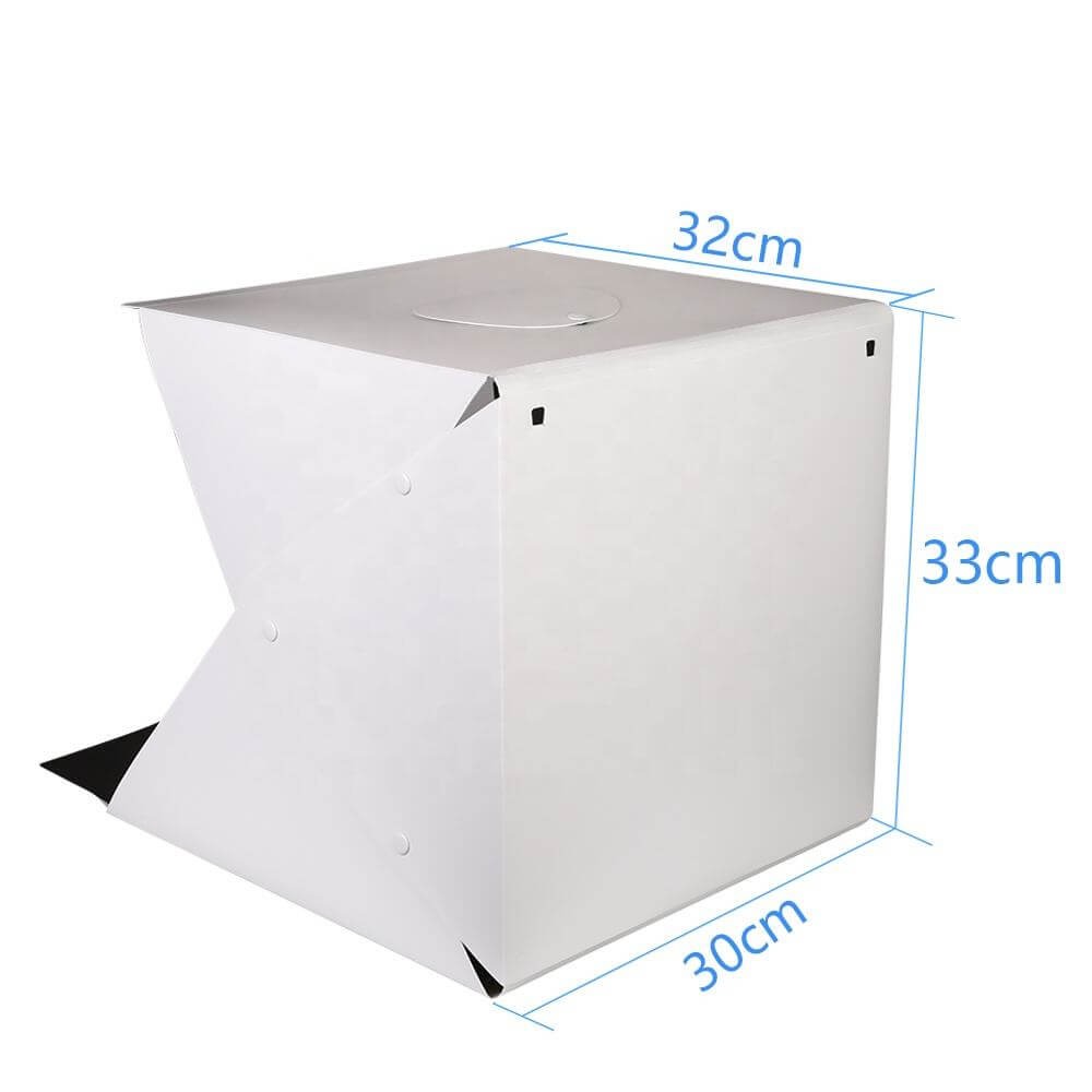 Mini Estúdio Fotográfico Portátil 30cm com Luzes de LED