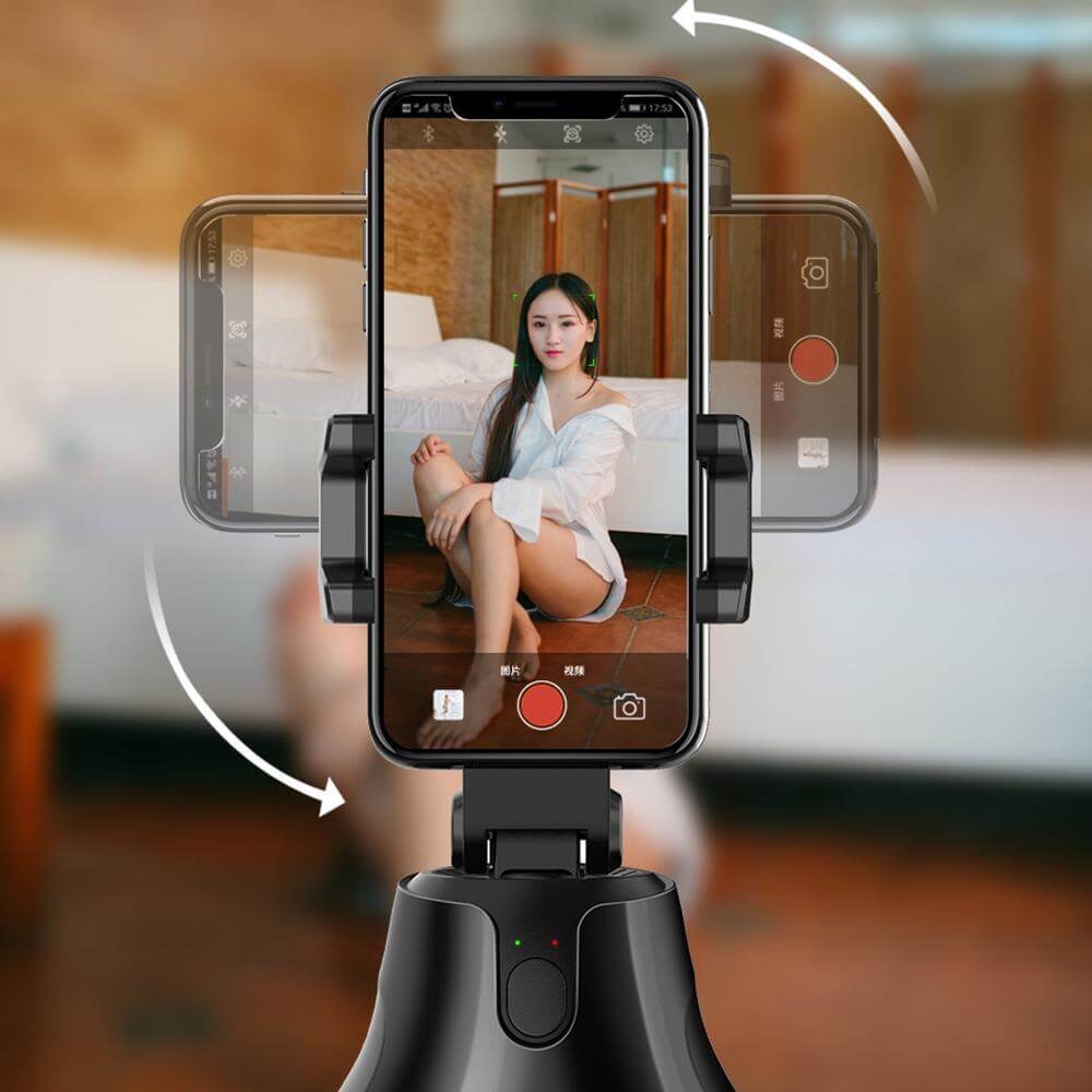Suporte de Celular com Sistema de Rastreamento Inteligente de Rostos e Objetos