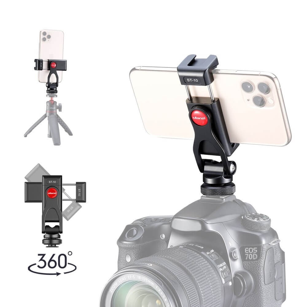 Suporte de Celular com Encaixe para Microfones e Iluminadores de Led - Ulanzi