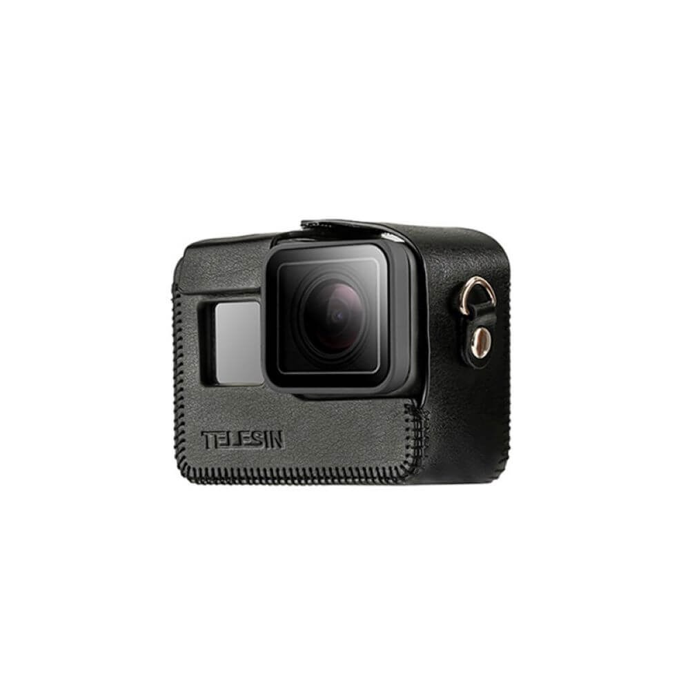 Case em Material Sintético para GoPro Hero 5 6 7 Black - Telesin Cor Preto