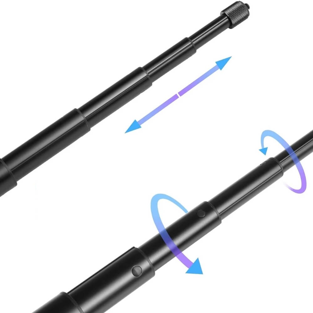 Suporte de Guidão com Bastão Extensor para GoPro / Insta 360 X2 / X3 / X4 / X5 - FUNPro