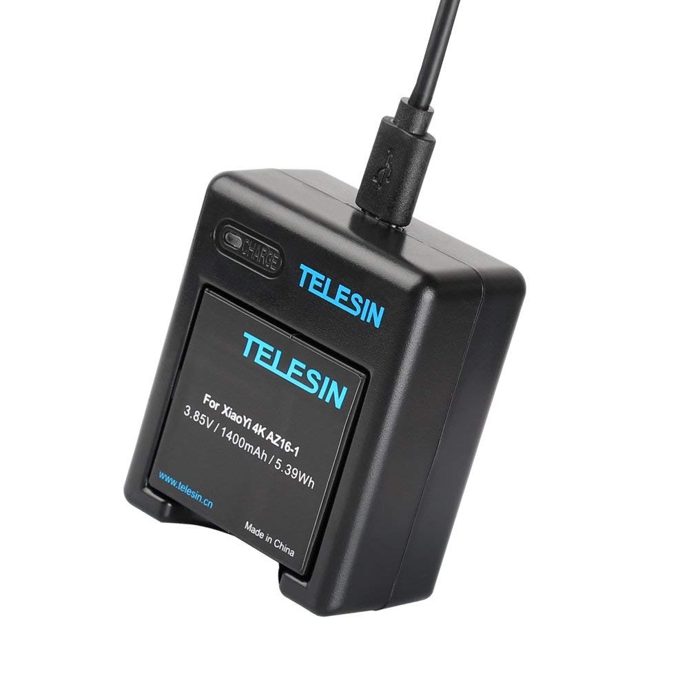Carregador Duplo para Câmera XiaoMi Yi II 4K - Telesin Carregador Duplo para Câmera XiaoMi Yi II 4K - Telesin