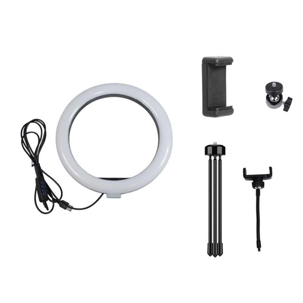 Iluminador Circular de Led Ring Light 26cm com Tripé - Apexel