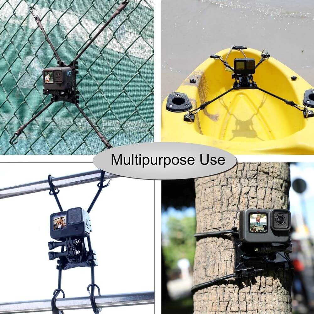 Suporte Flexível Elástico para GoPro em Grades / Cercas / Árvores