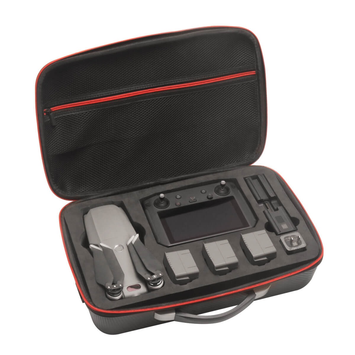 Maleta Para Drone DJI Mavic 2 Pro e Zoom - Cor Preto e Vermelho