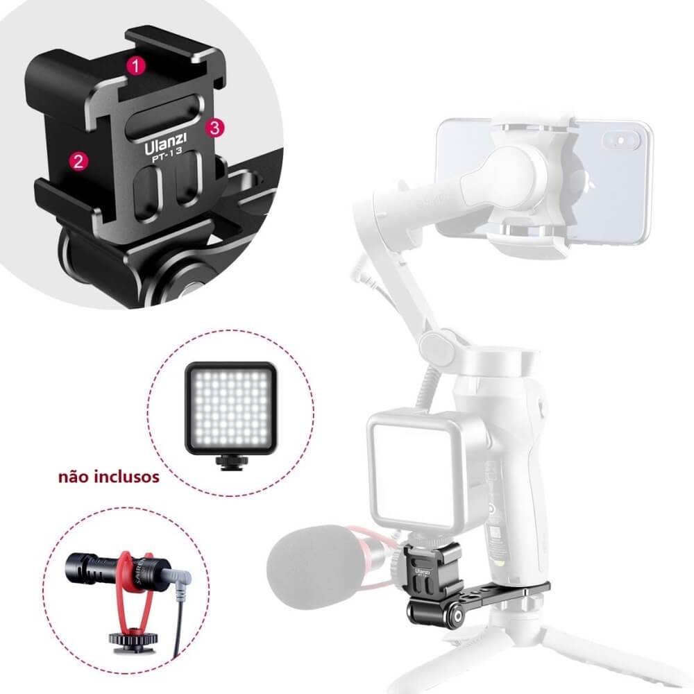 Placa Multifuncional de Montagem para Microfones / Leds / Monitores - Ulanzi