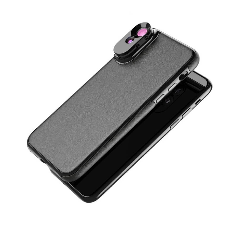 Lente Grande Angular e Telefoto  + Case para iPhone XS Max Apexel