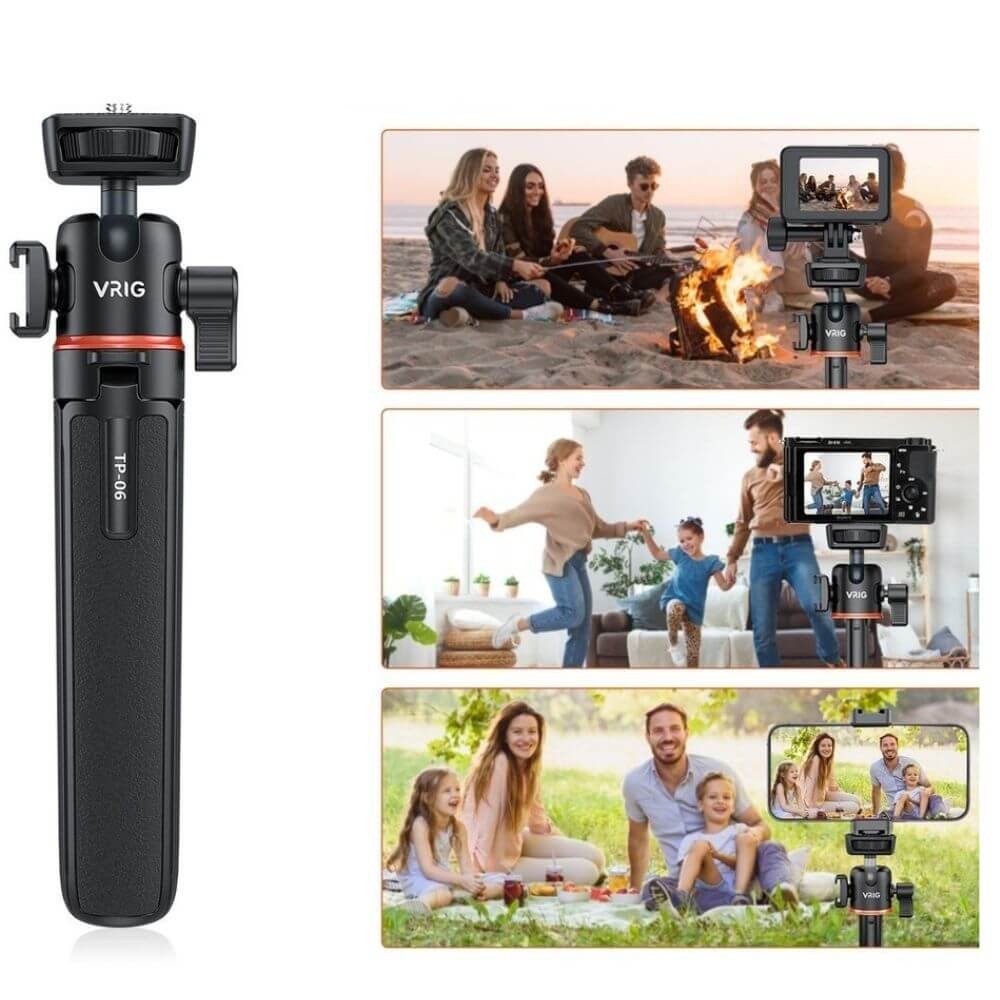 Tripé e Bastão Extensível para Câmera Mirroless e Compactas - VRIG