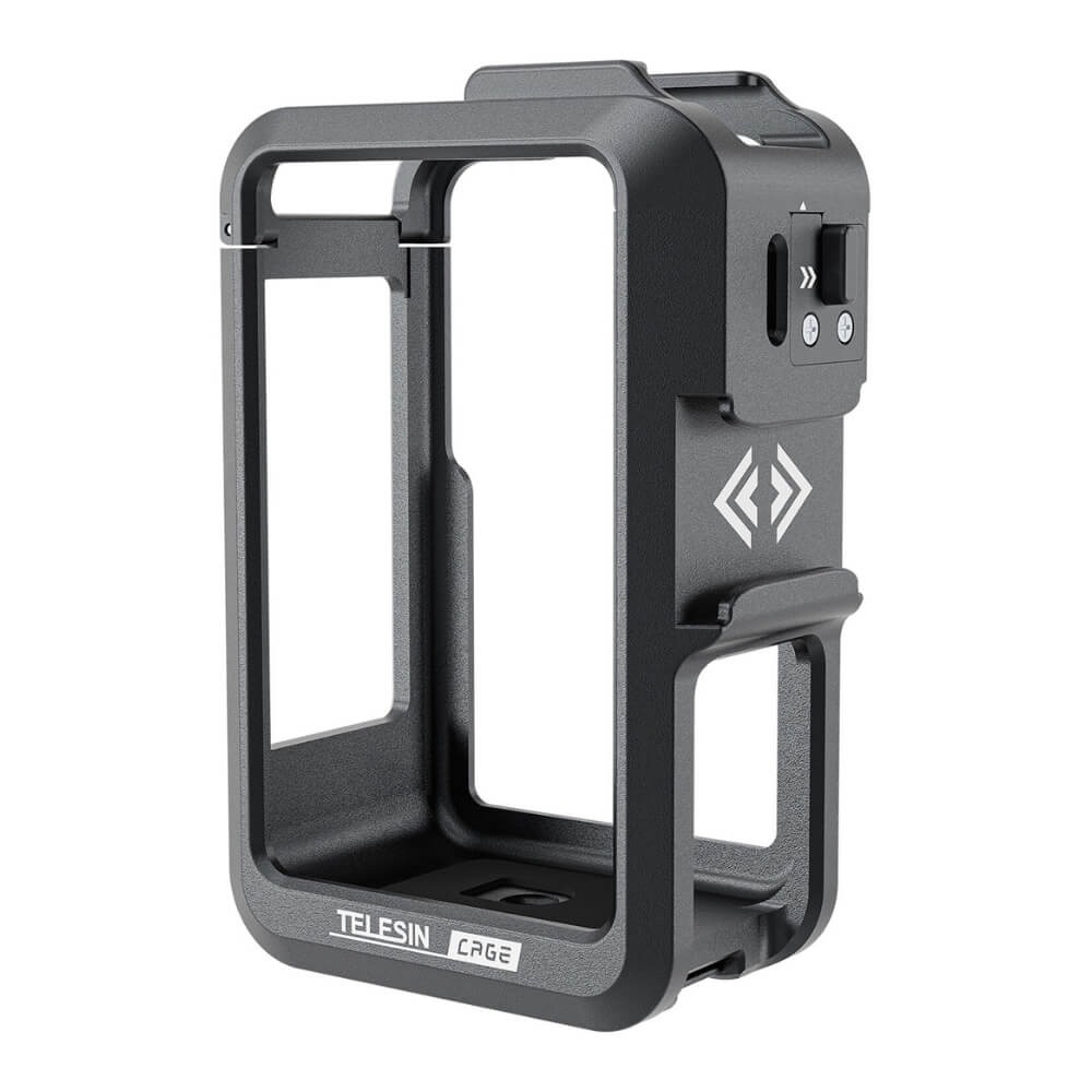 Suporte Frame em Alumínio para Câmera DJI Osmo Action 3 / 4 / 5 Pro - Telesin