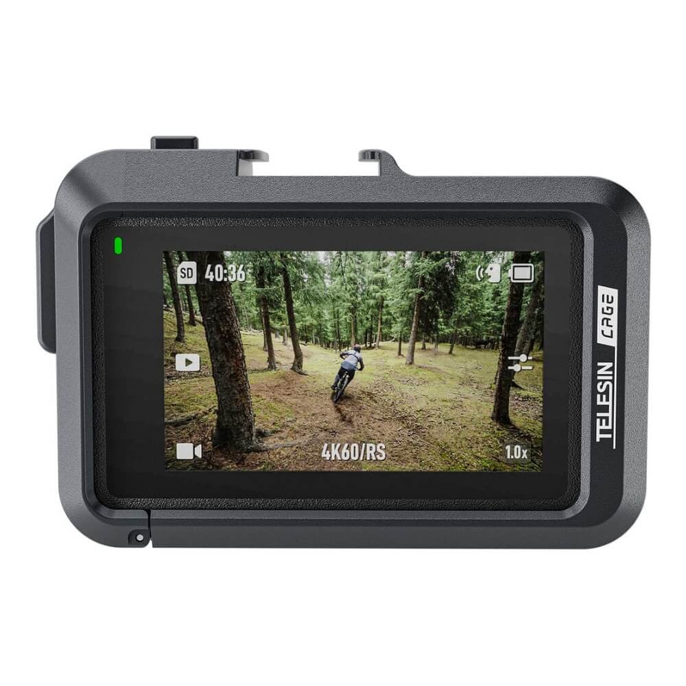Suporte Frame em Alumínio para Câmera DJI Osmo Action 3 / 4 / 5 Pro - Telesin