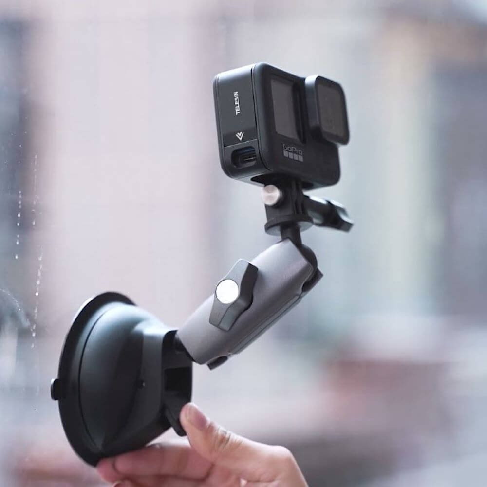 Suporte Ventosa para GoPro / Celular / Câmeras Compactas - Telesin
